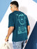 Mens Half Sleeve Drop Shoulder Printed Oversized Fit T-Shirts