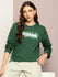 Womens Full Sleeve Round Neck Printed Oversized Fit Tshirts
