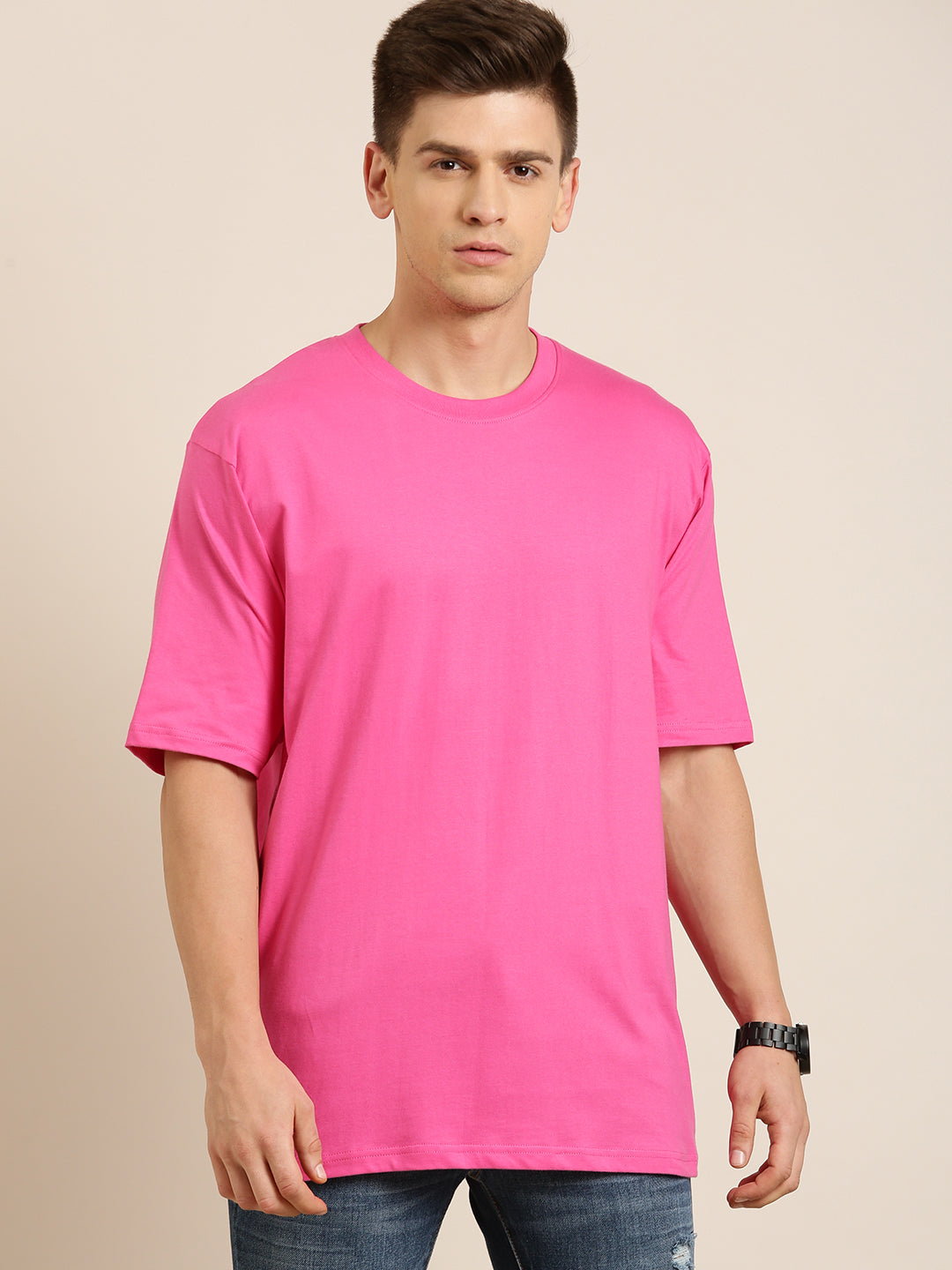 Mens Half Sleeve Round Neck Oversized Fit T-Shirts