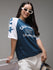 Womens Half Sleeve Round Neck Printed Oversized Fit Tshirts