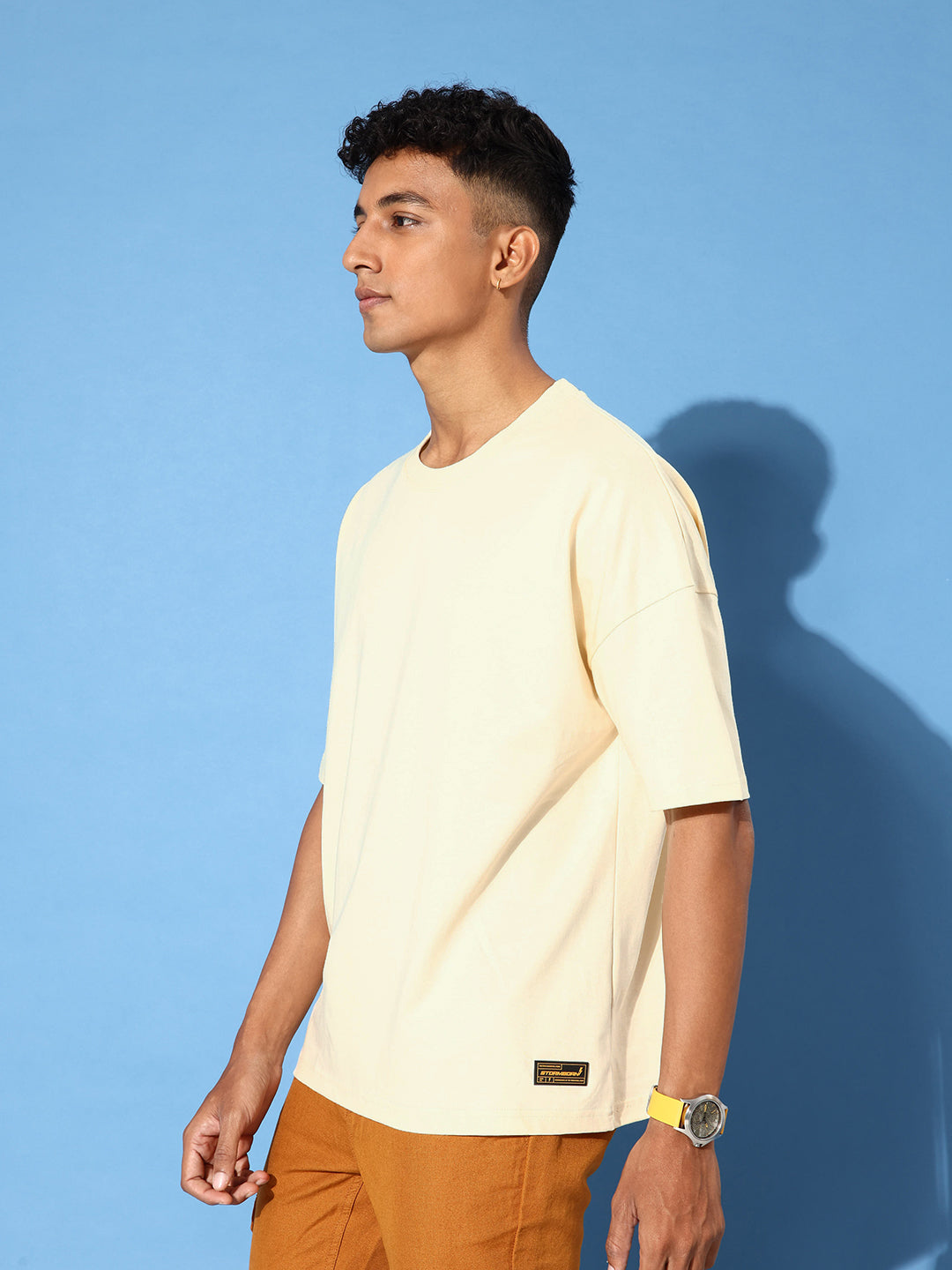 Mens Half Sleeve Drop Shoulder Printed Oversized Fit T-Shirts