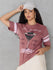Womens Half Sleeve Printed Oversized Fit Tshirt