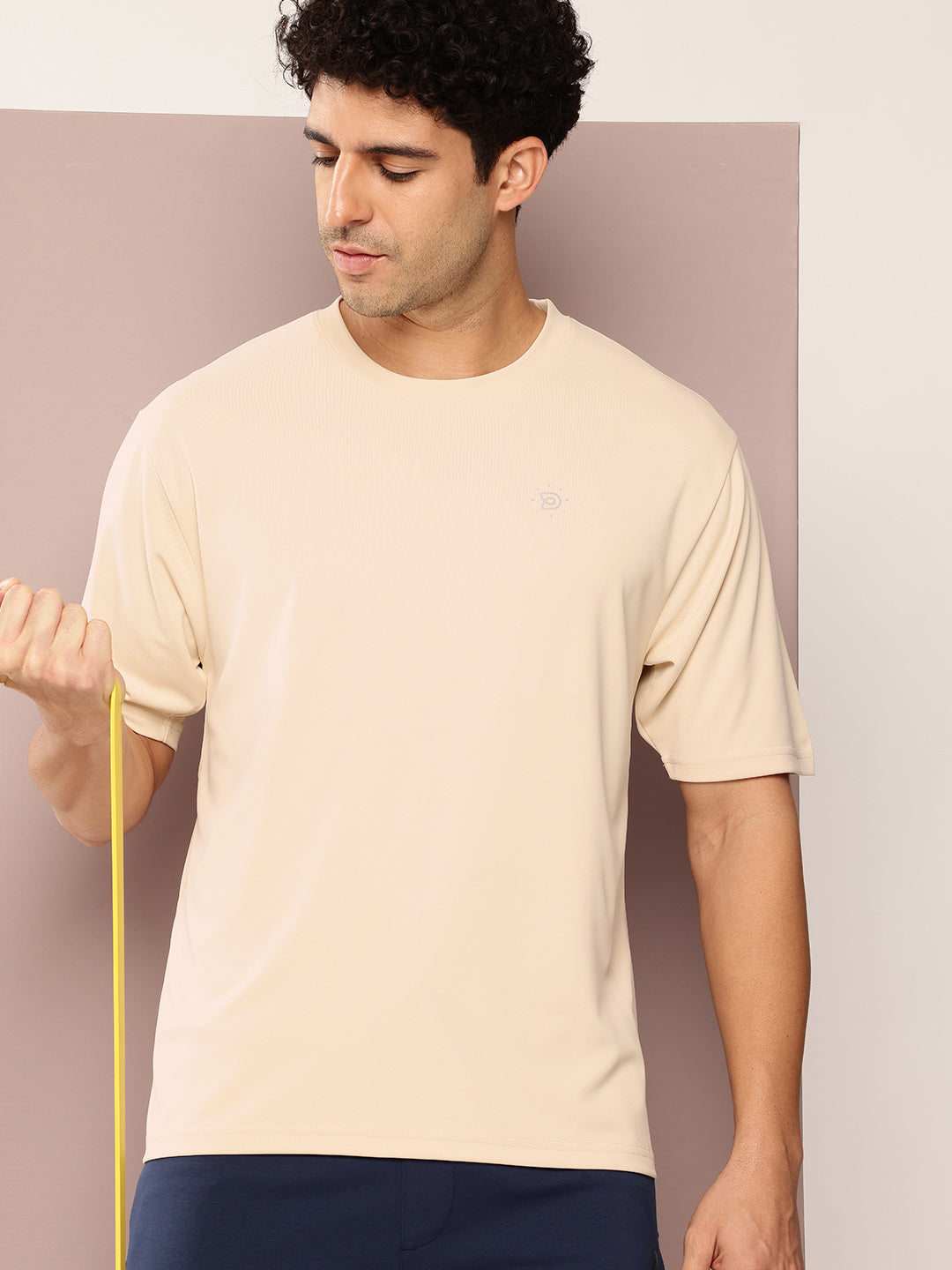 Mens Short Sleeve Round Neck Oversized Polyster Tshirt
