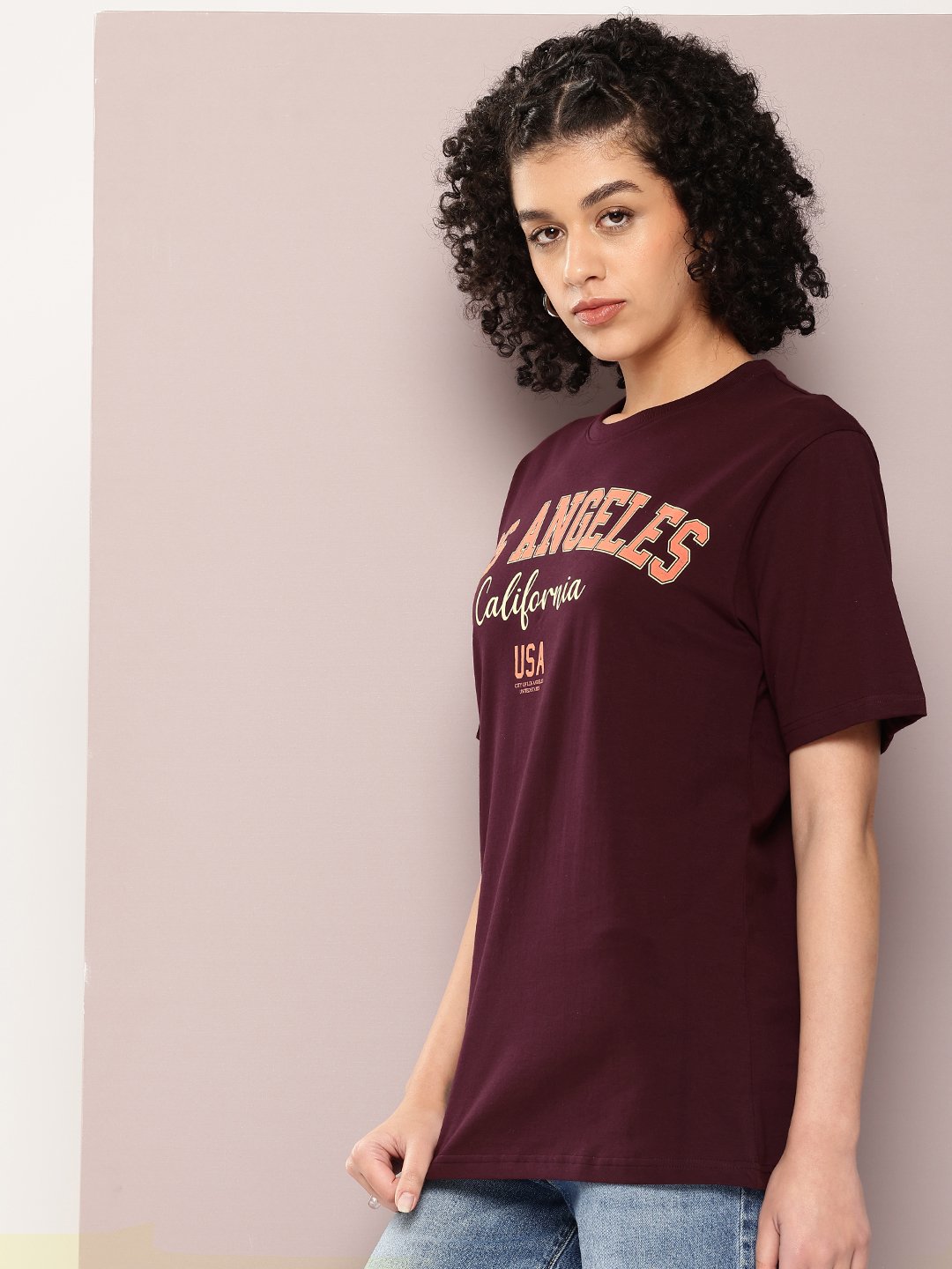 Womens Half Sleeve Round Neck Oversized Fit T-Shirts