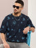 Mens Half Sleeve Round Neck All-Over Printed Oversized Fit Tshirts