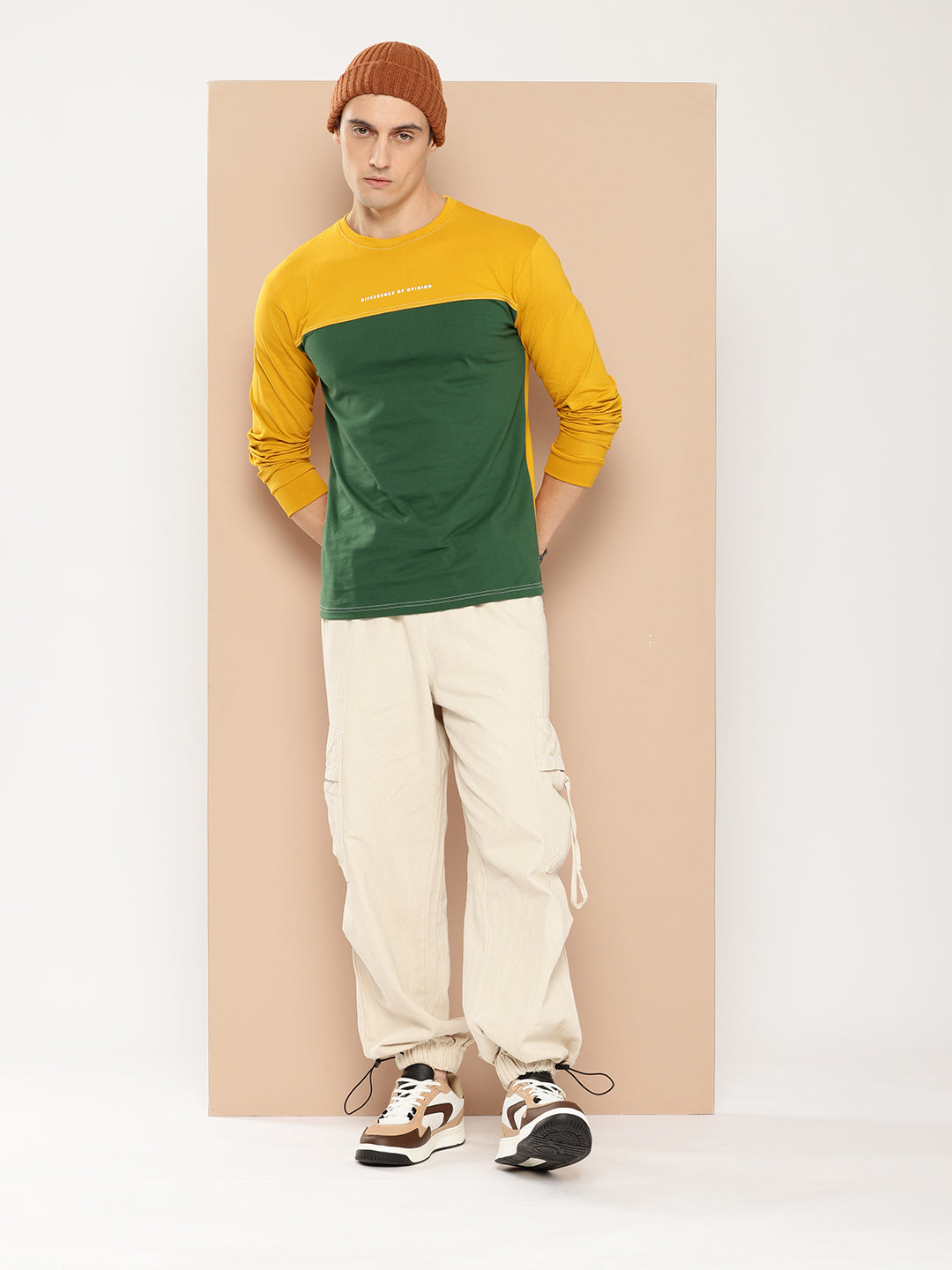 Mens Full Sleeve Round Neck Printed Regular Fit Tshirts