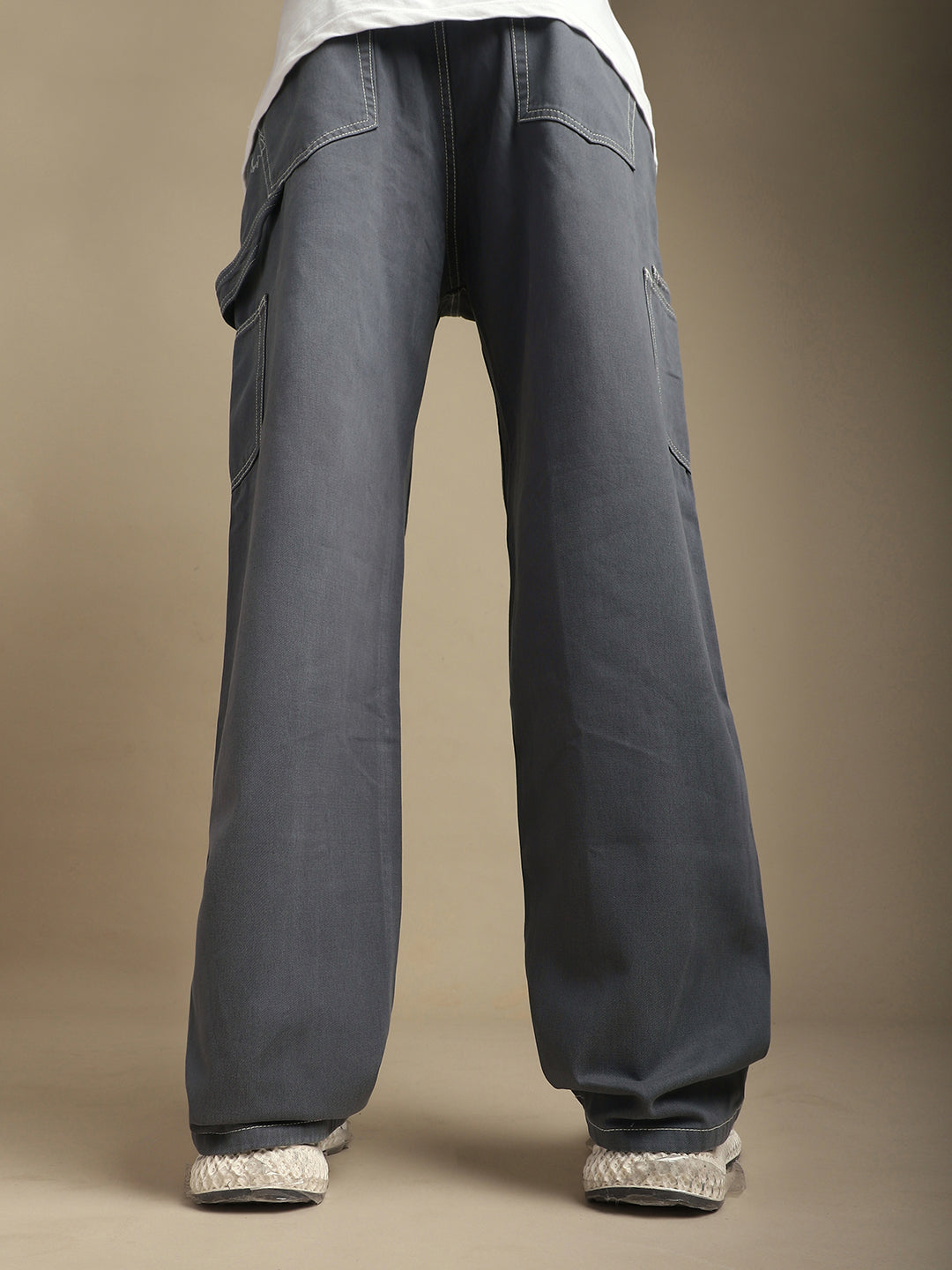 Men Plain Cargo Jeans