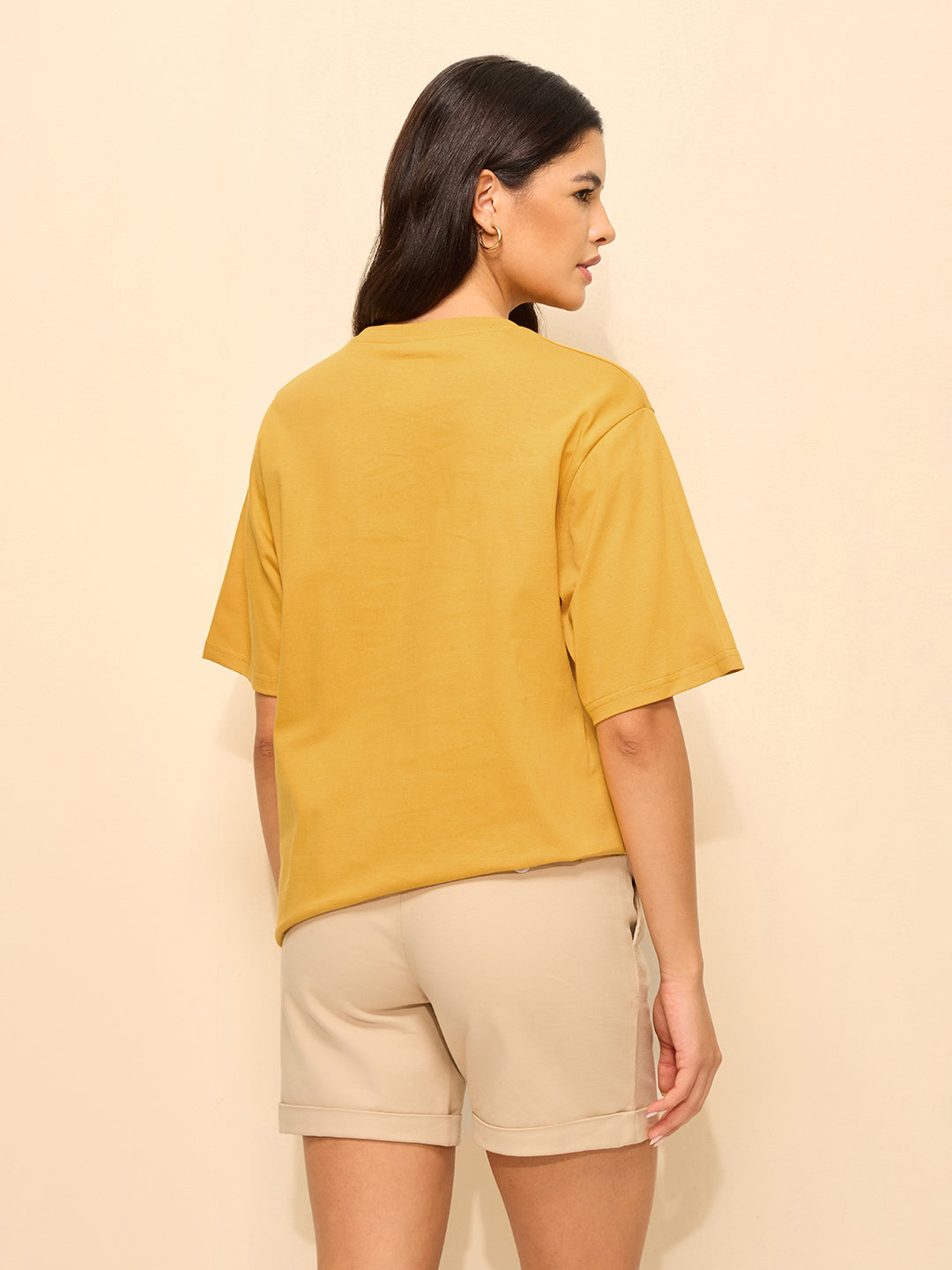 Womens Printed Oversized Cotton T-Shirt