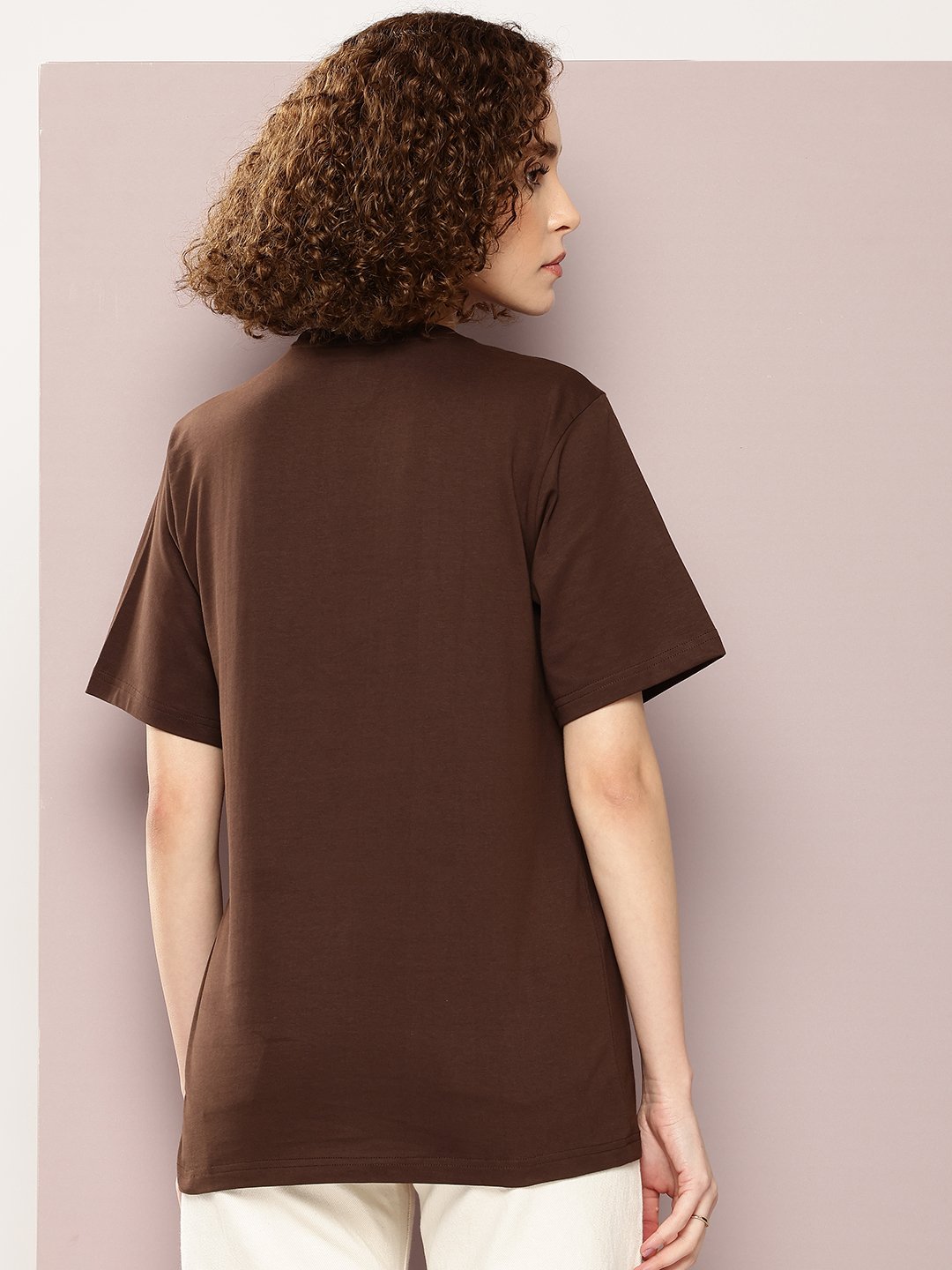 Womens Half Sleeve Round Neck Oversized Fit T-Shirts