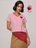 Womens Striped Regular Fit Cotton V-Neck T-Shirt