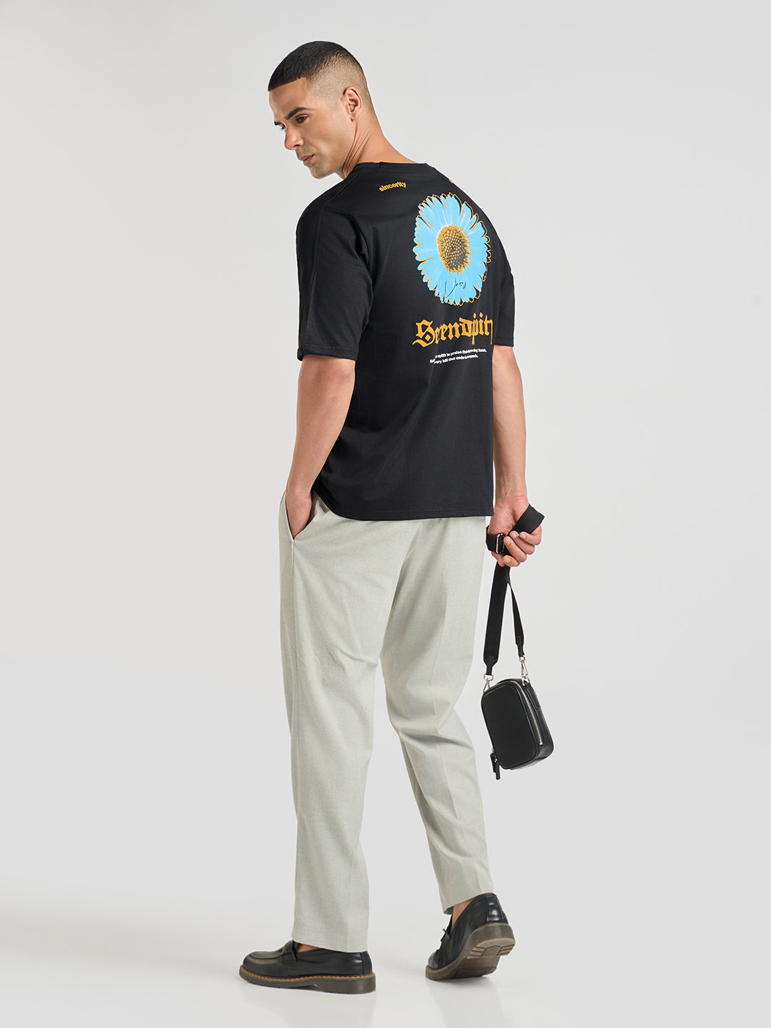 Mens Printed Oversized Cotton Round Neck Tshirt