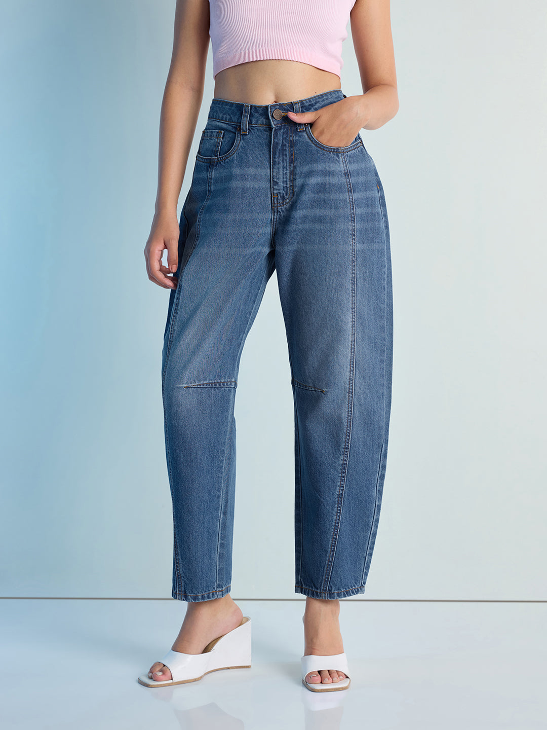 Womens Boot Cut Strech Denim Jeans Pant