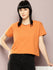 Womens Half Sleeve Round Neck Solid Boxy Fit Tshirts