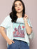 Womens Half Sleeve Round Neck Printed Boxy Fit Tshirts