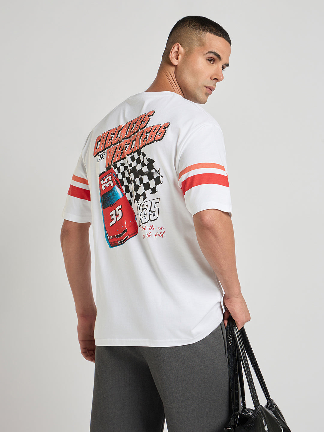 Mens Printed Oversized Cotton Round Neck Tshirt