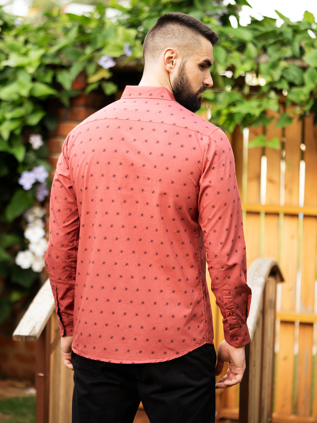Men All Over Printed Full Sleeve Shirt With Pocket