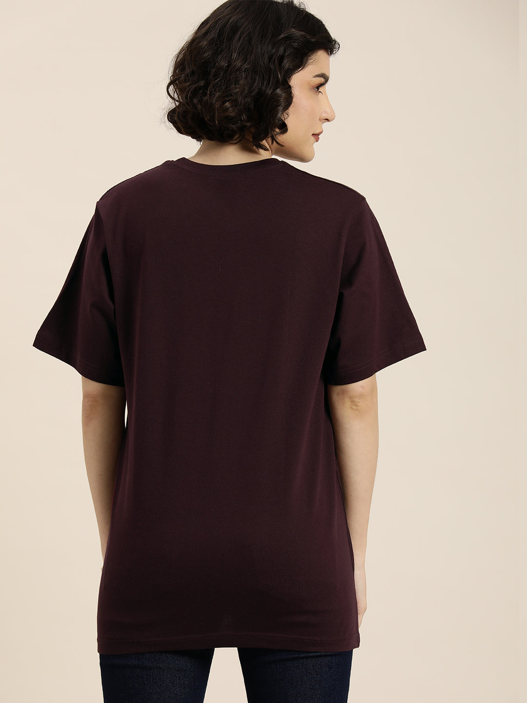 Womens Half Sleeve Round Neck Oversized Fit T-Shirts