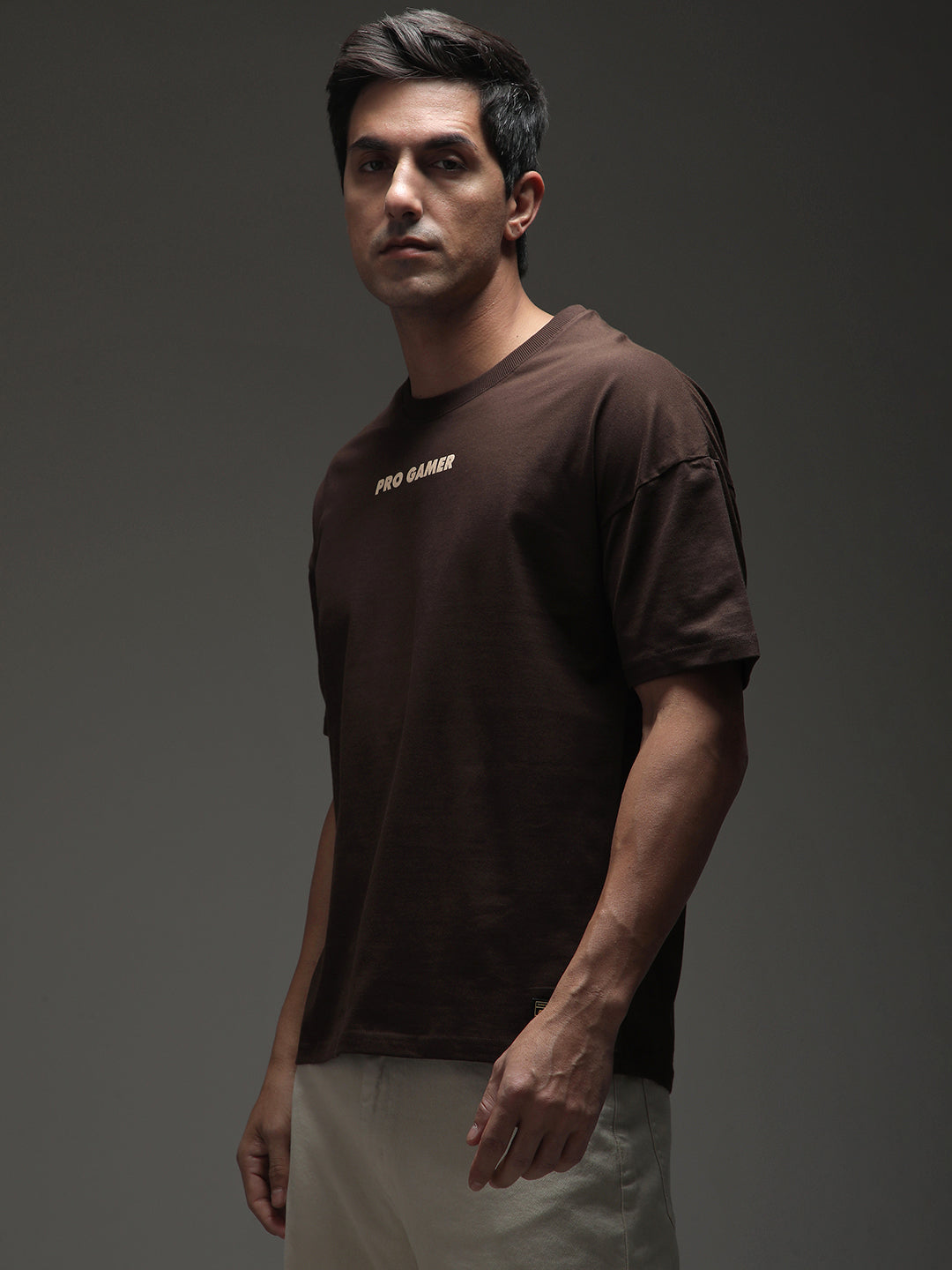 Mens Half Sleeve Drop Shoulder Printed Oversized Fit T-Shirts