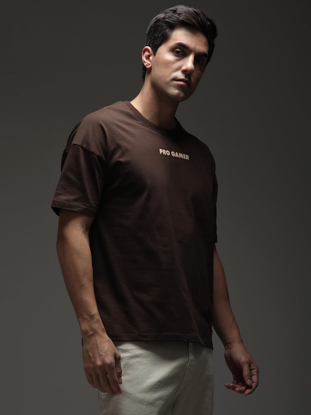 Mens Half Sleeve Drop Shoulder Printed Oversized Fit T-Shirts
