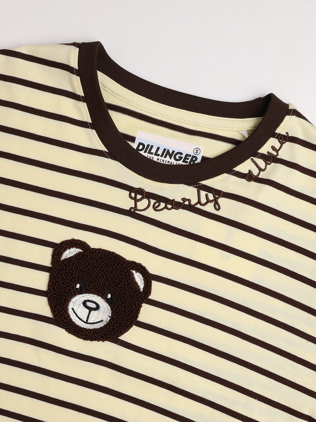 Womens Striped Oversized Fit Cotton T-Shirt