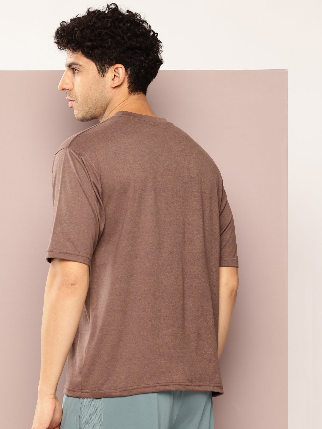 Mens Short Sleeve Round Neck Oversized Polyster Tshirt
