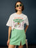 Womens Short Sleeve Printed Oversized Fit Tshirt 