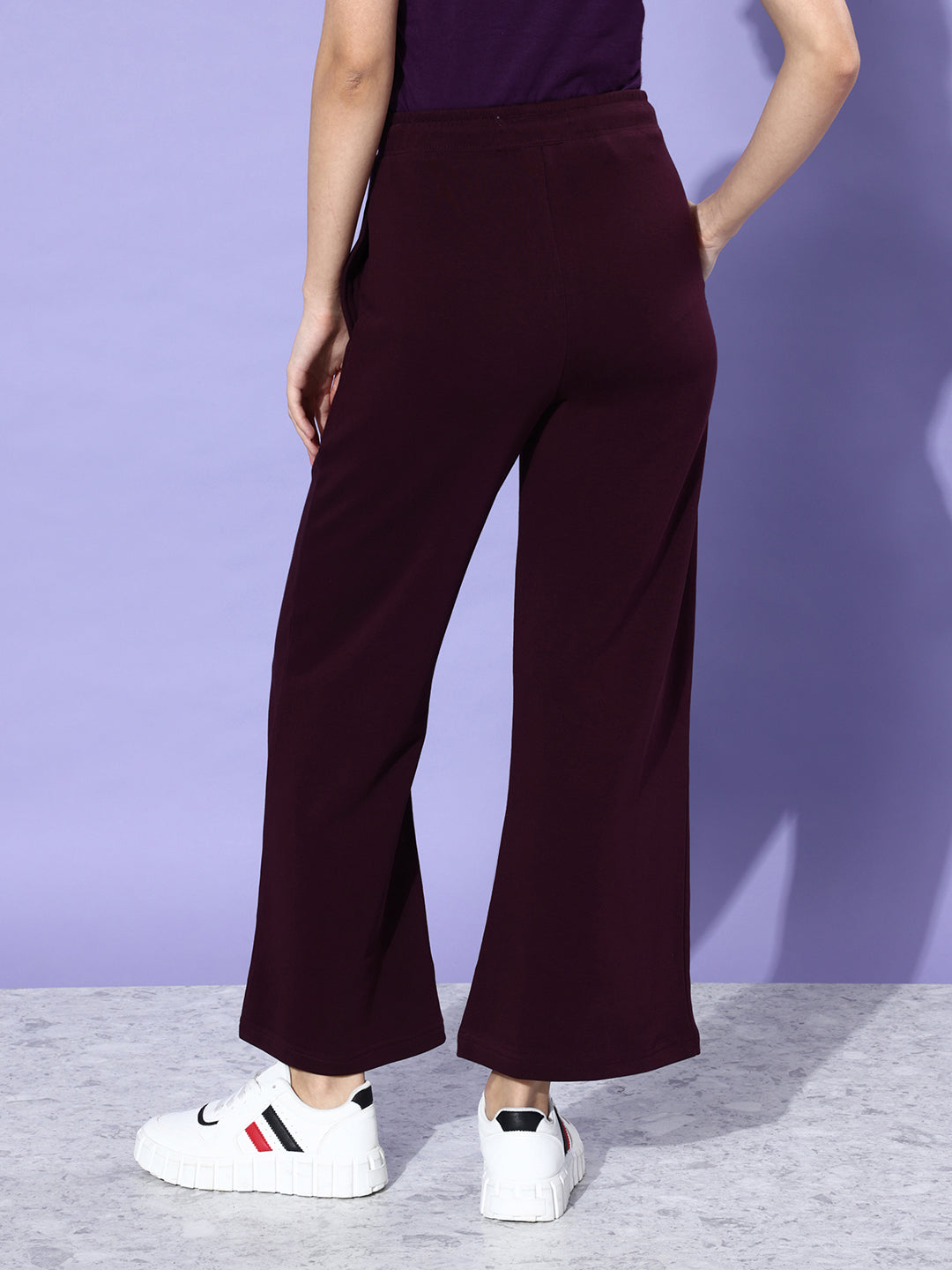 Women Solid Relaxed Fit Track Pant