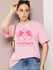 Womens Half Sleeve Round Neck Printed Oversized Fit Tshirts
