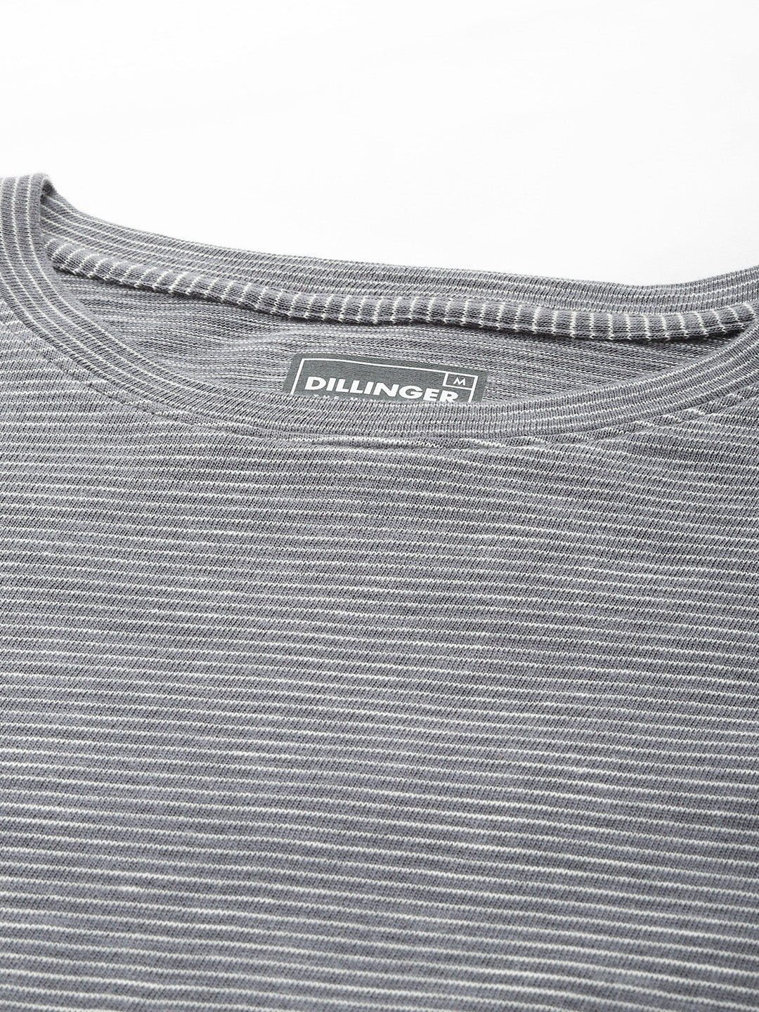Mens Full Sleeve Round Neck All-Over Striped Regular Fit Tshirts