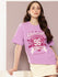Womens Half Sleeve Round Neck Printed Oversized Fit Tshirts