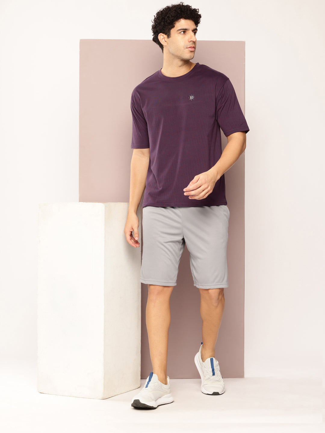 Mens Short Sleeve Round Neck Oversized Polyster Tshirt