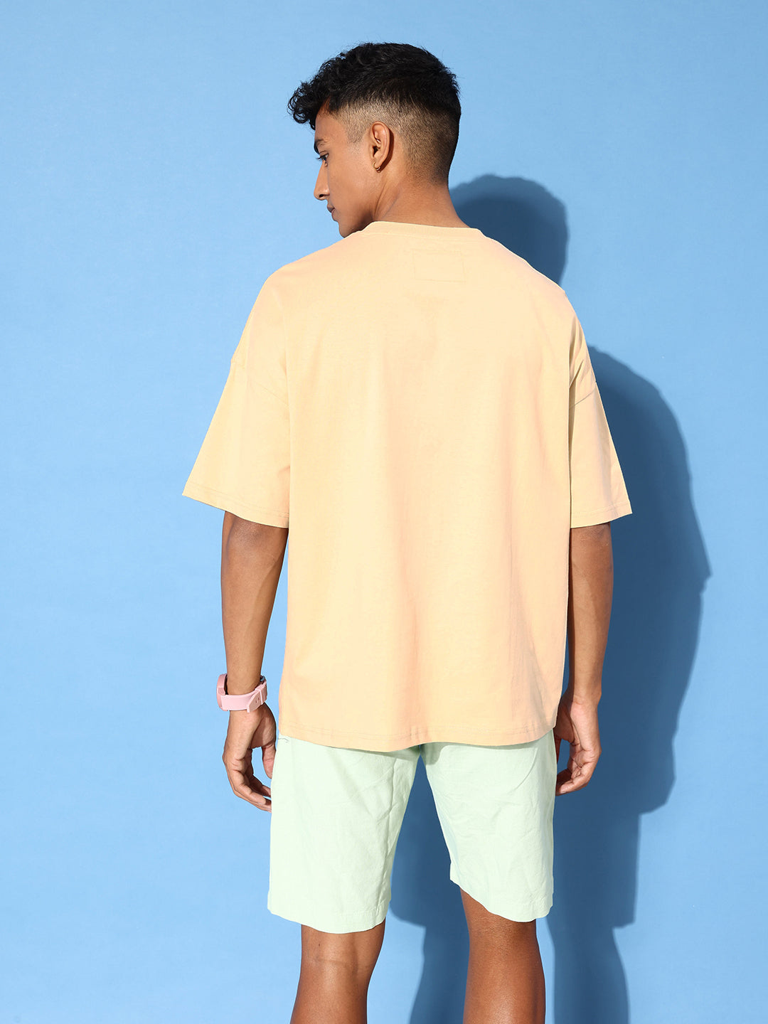 Mens Half Sleeve Drop Shoulder Printed Oversized Fit T-Shirts