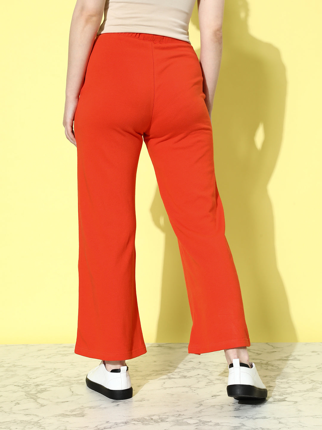 Women Solid Relaxed Fit Track Pant