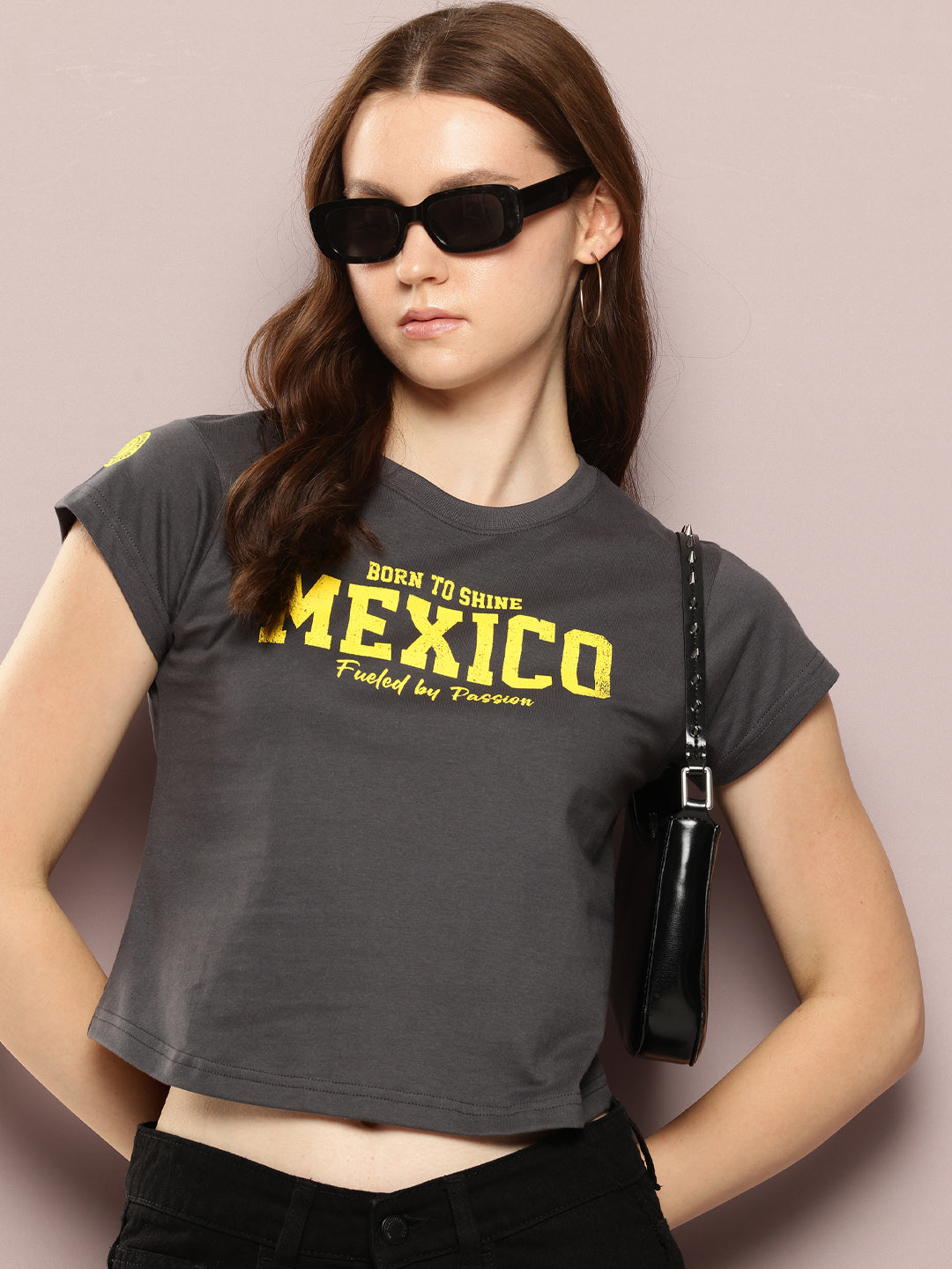 Womens Half Sleeve Round Neck Printed Regular Fit Tshirts
