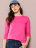Womens Full Sleeve Round Neck Solid Regular Fit Tshirts