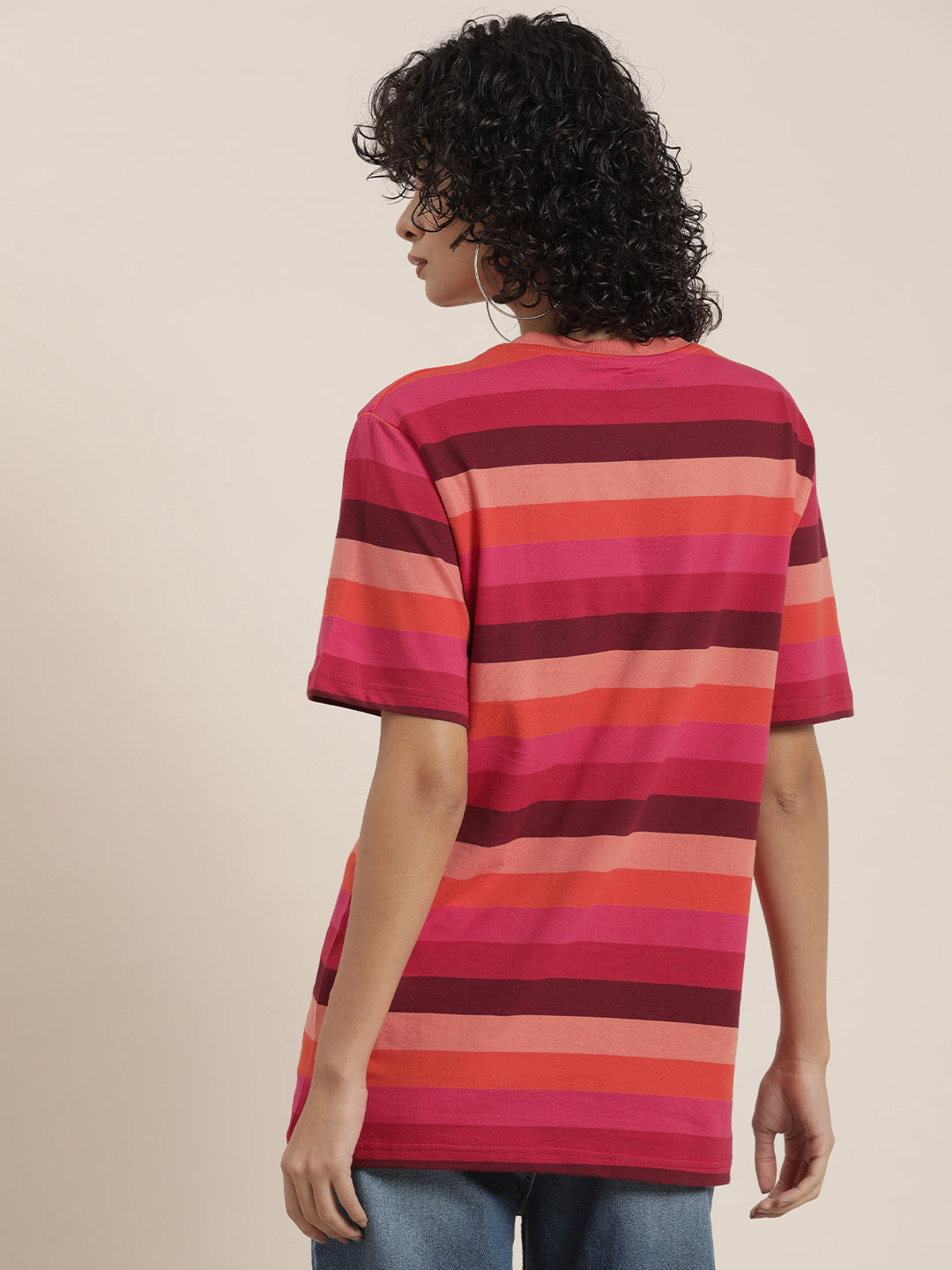 Womens Half Sleeve Round Neck Oversized Fit T-Shirts