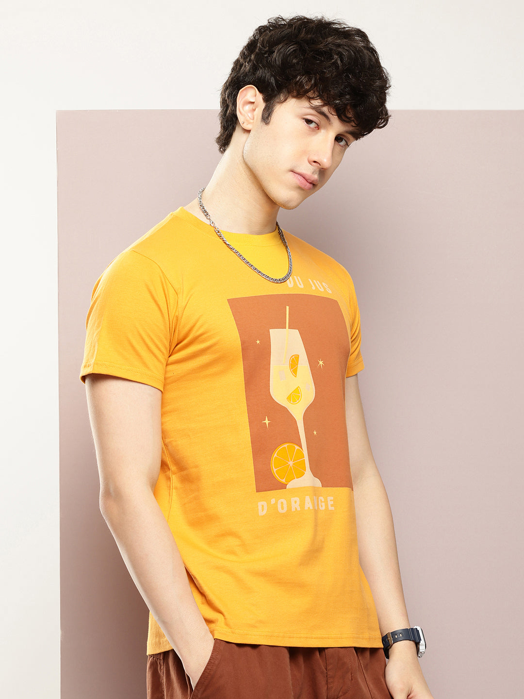 Mens Half Sleeve Round Neck Printed Regular Fit Tshirts