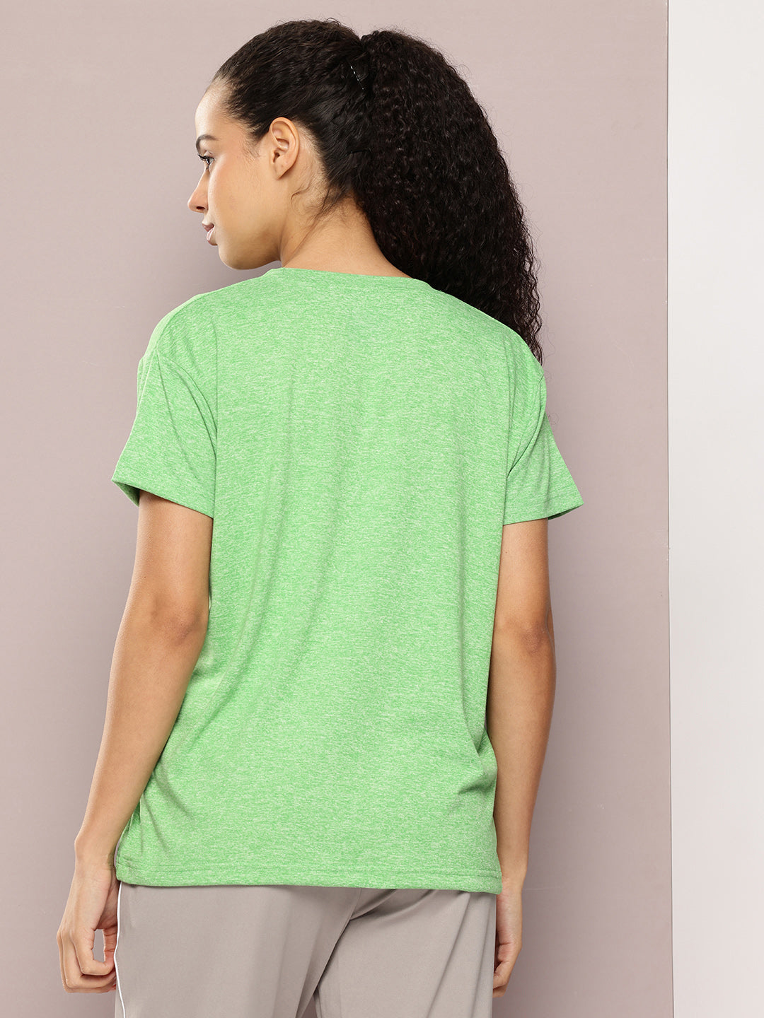 Womens Half Sleeve Round Neck Solid Boxy Fit Tshirts