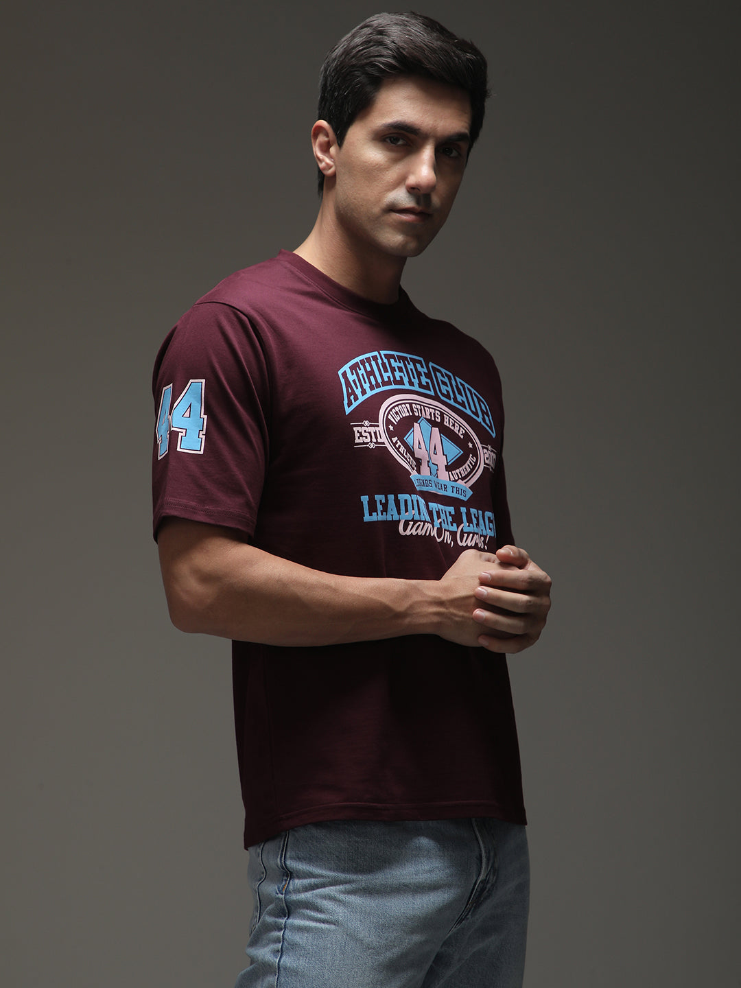 Mens Half Sleeve Round Neck Printed Oversized Fit Tshirts