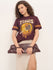 Womens Half Sleeve Round Neck Printed Oversized Fit Tshirts