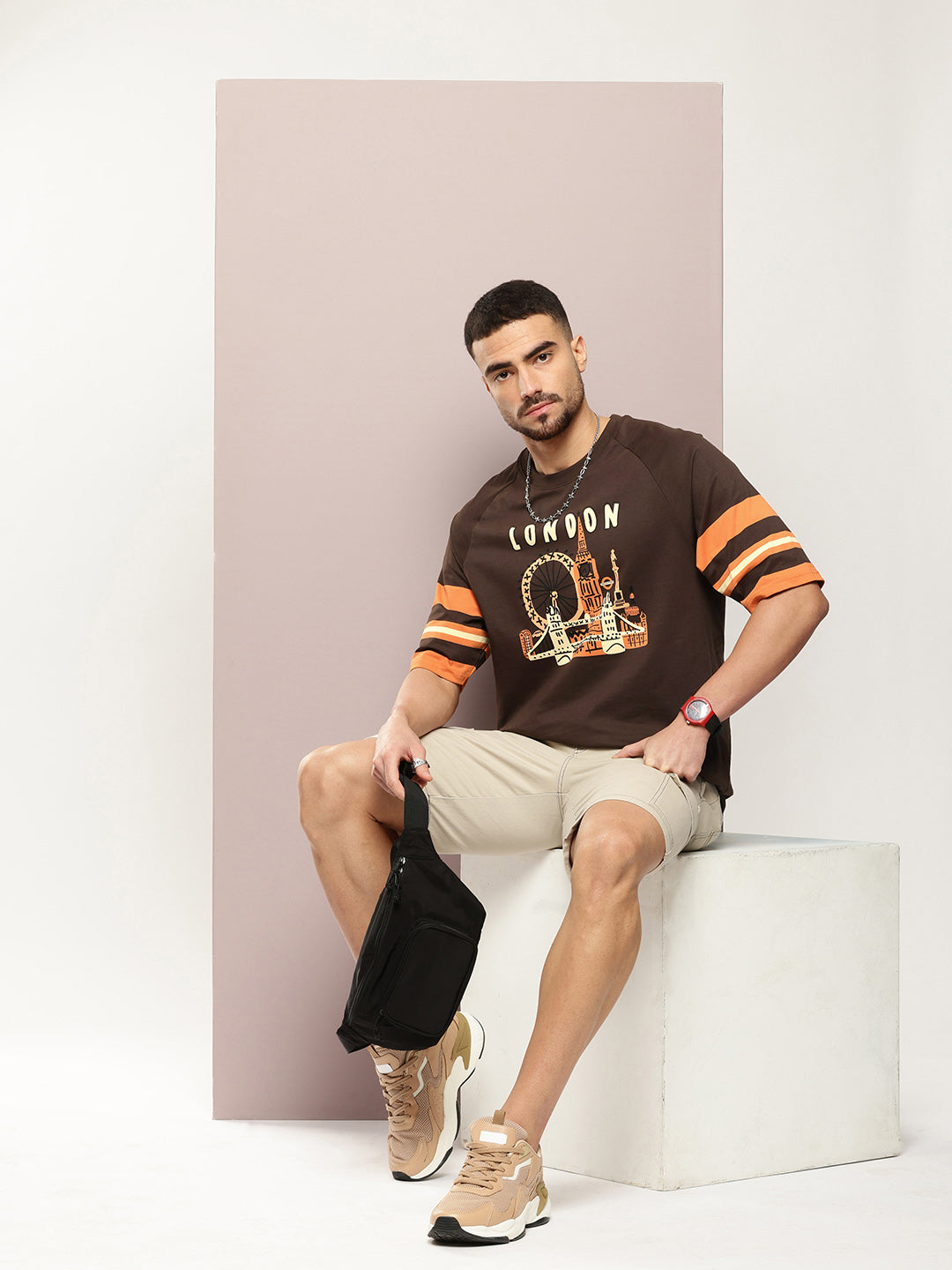 Mens Half Sleeve Round Neck Printed Oversized Fit Tshirts