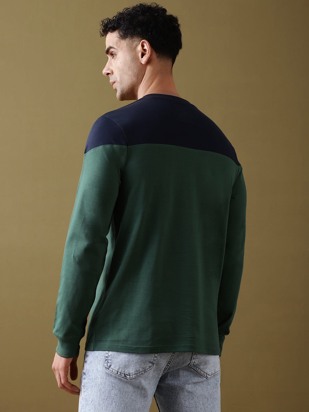 Mens Full Sleeve Henley Neck Regular Fit T-Shirts