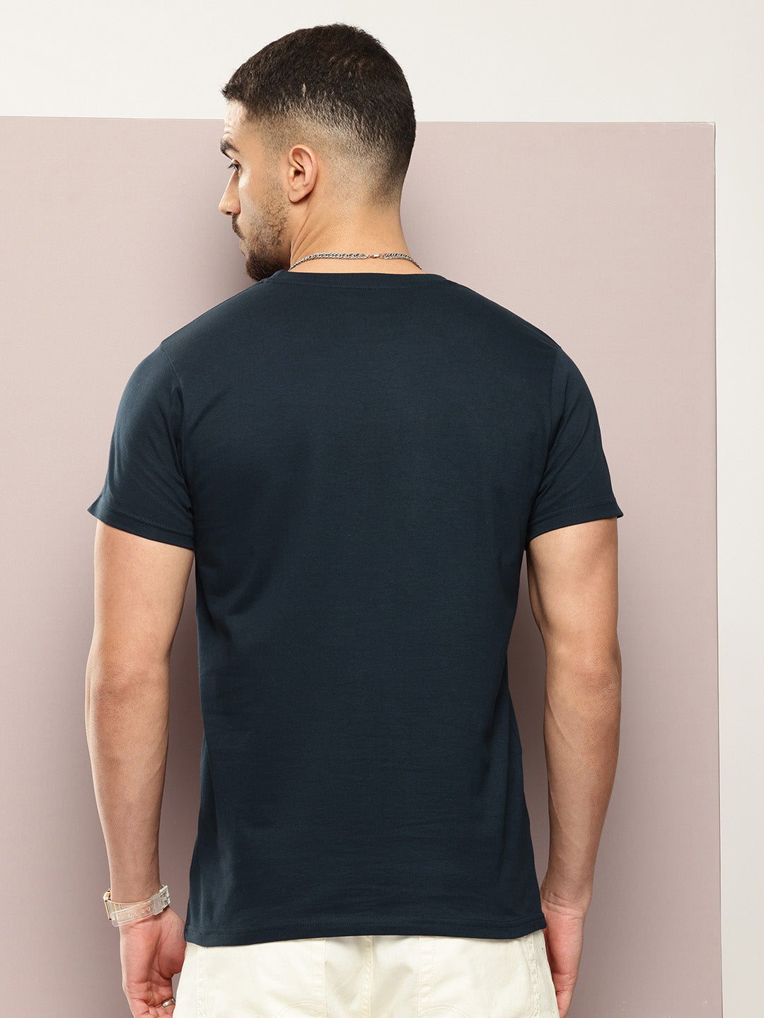 Mens Half Sleeve Round Neck Printed Regular Fit Tshirts