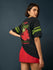 Womens Short Sleeve Printed Oversized Fit Tshirt 