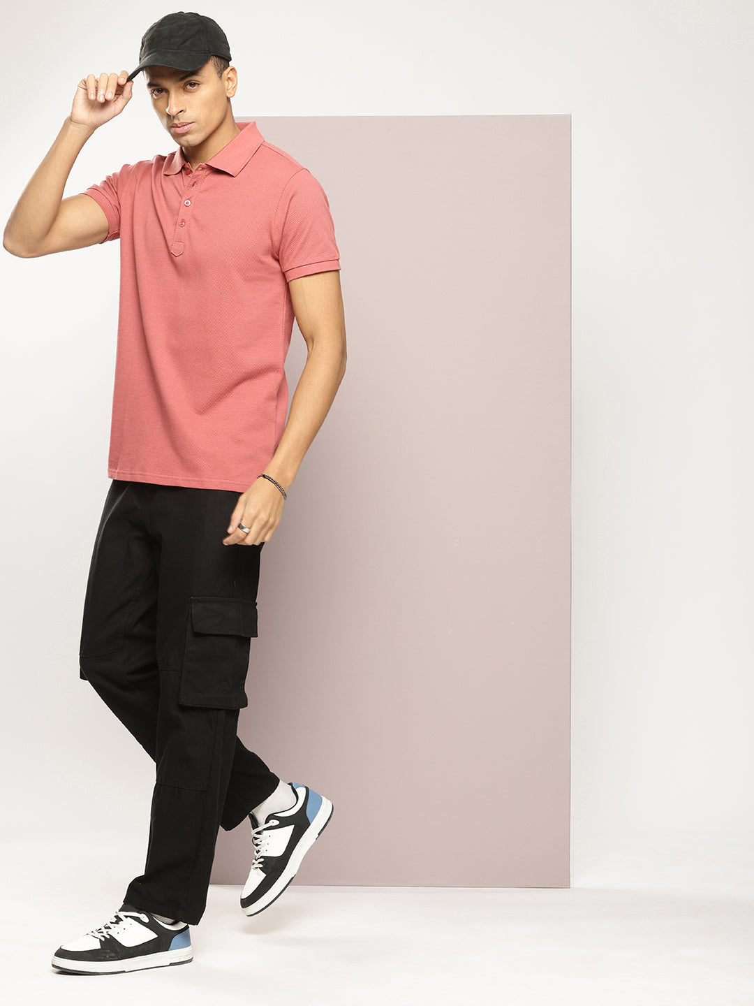 Mens Half Sleeve Polo Neck Solid Regular Fit Tshirts