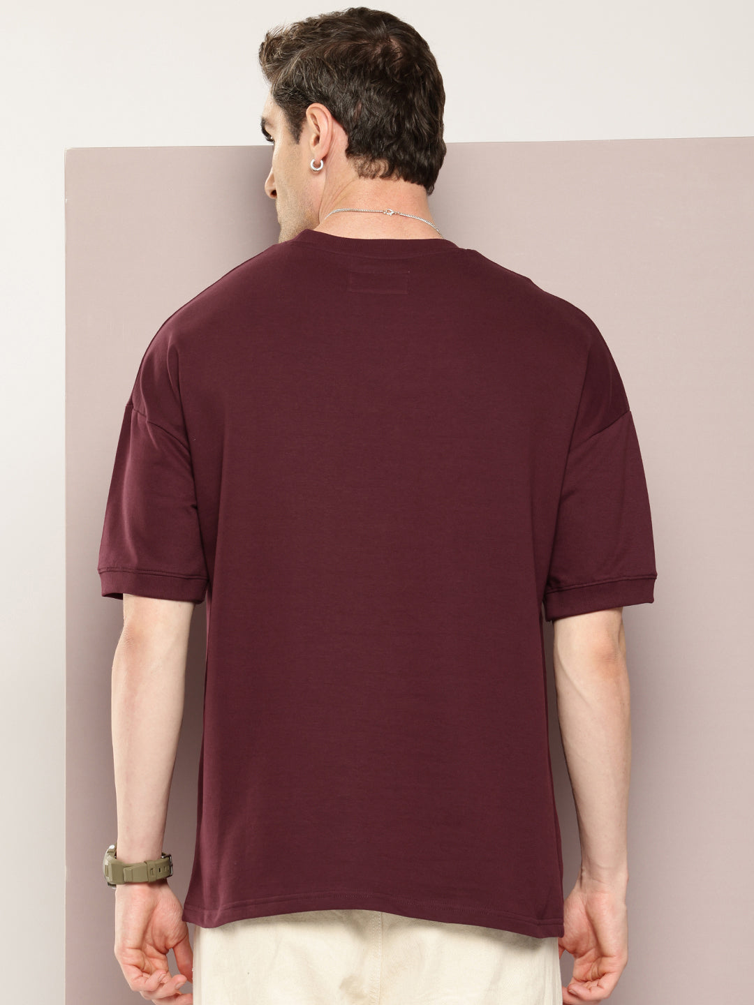 Mens Half Sleeve Round Neck Printed Oversized Fit Tshirts