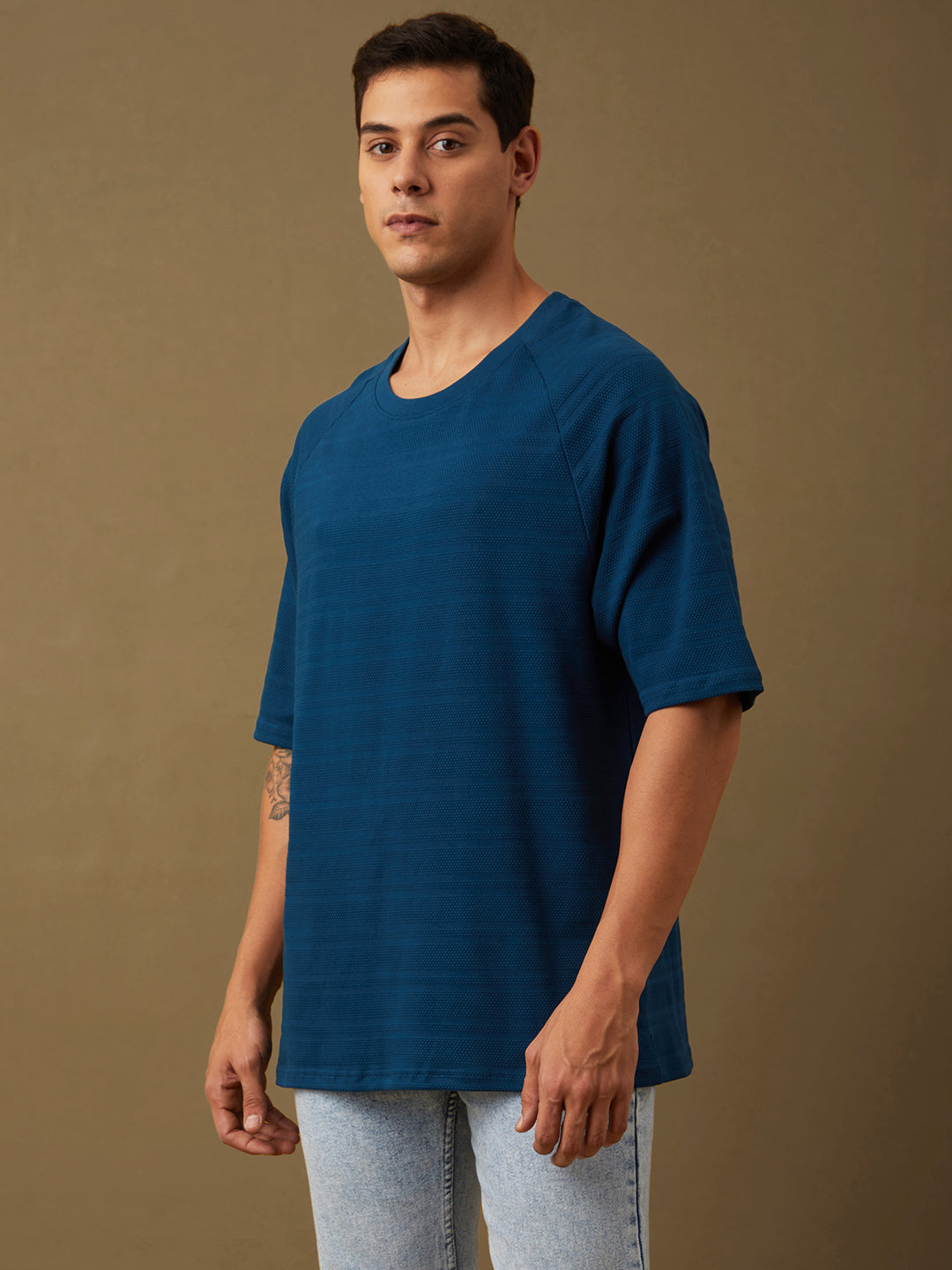 Mens Half Sleeve Round Neck Oversized Fit T-Shirts