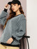 Women Long Sleeve Oversized Striped Sweatshirt