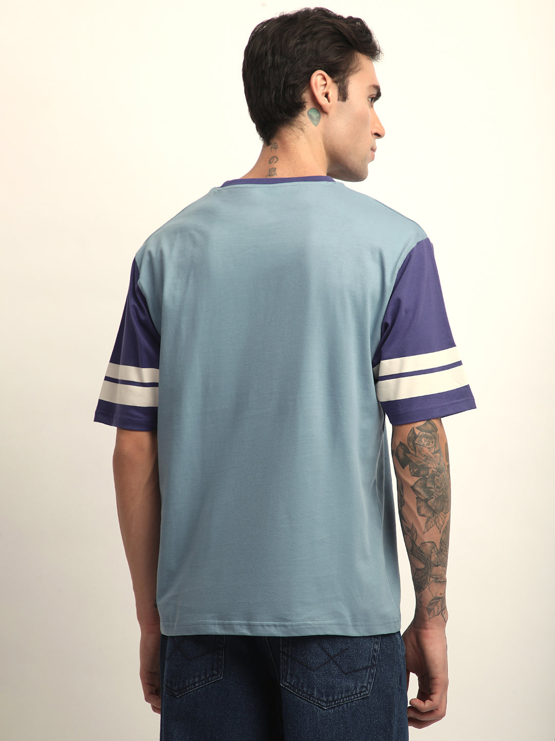 Mens Half Sleeve Round Neck Printed Oversized Fit Tshirts