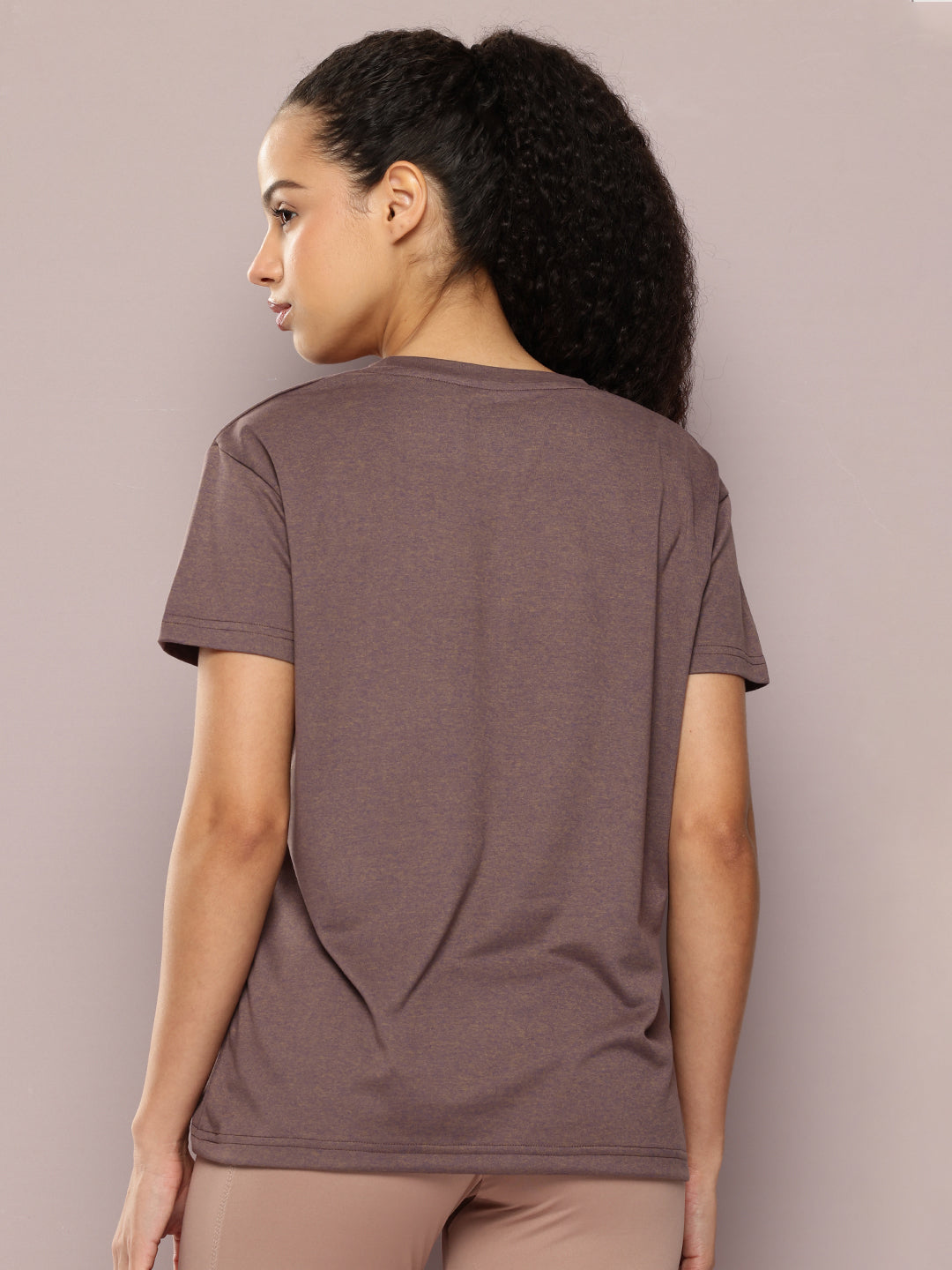 Womens Half Sleeve Round Neck Solid Boxy Fit Tshirts